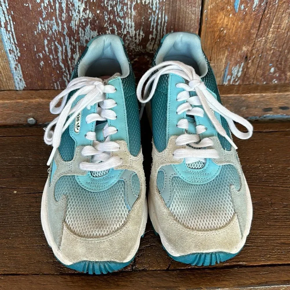 Adidas Women's Blue Falcon Chunky 90s Inspired Suede Sneakers Size 8 - Picture 6 of 13